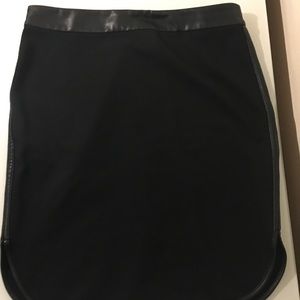LOFT faux Leather Trimmed Pencil skirt